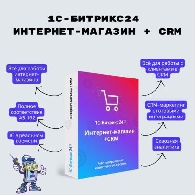 Программа для ЭВМ "1С-Битрикс24". Лицензия Интернет-магазин + CRM (12 мес.) - купить в Цветном
